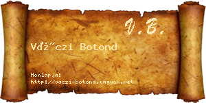 Váczi Botond névjegykártya